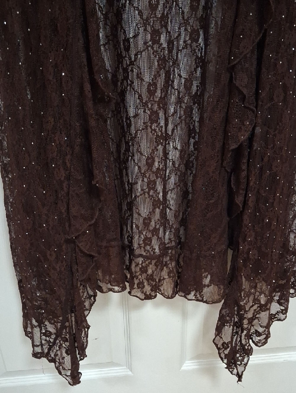 Chocolate Lace Sparkly Duster - Picture 6 of 6